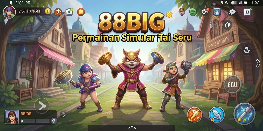 Tampilan gameplay 88BIG yang mendebarkan dan penuh warna.