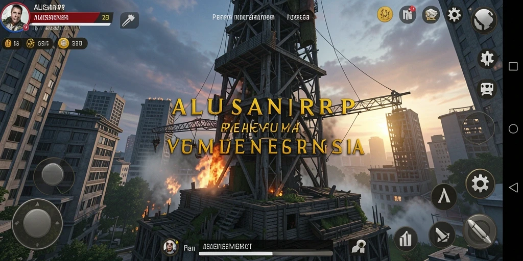 Tampilan gameplay seru dalam ALISANRP Tower Defense.