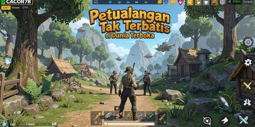 Tampilan gameplay Open World yang menakjubkan di CACOR78.