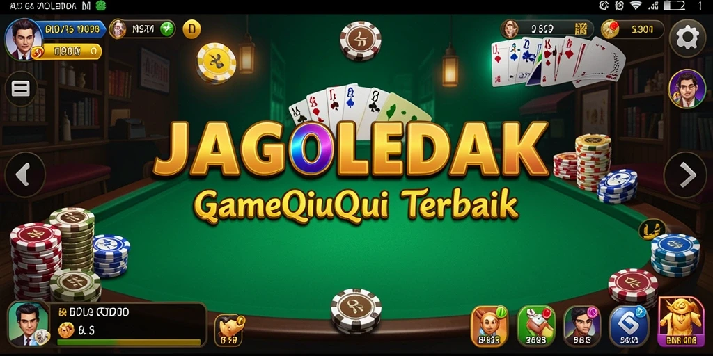 Screenshot menunjukkan gameplay seru QiuQiu di JAGOLEDAK.