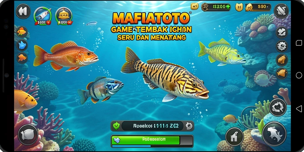 Tampilan gameplay MAFIATOTO yang mengasyikkan saat menangkap ikan.