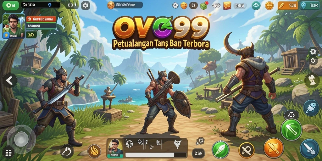 Tampilan gameplay OVO99 yang menakjubkan di dunia terbuka.