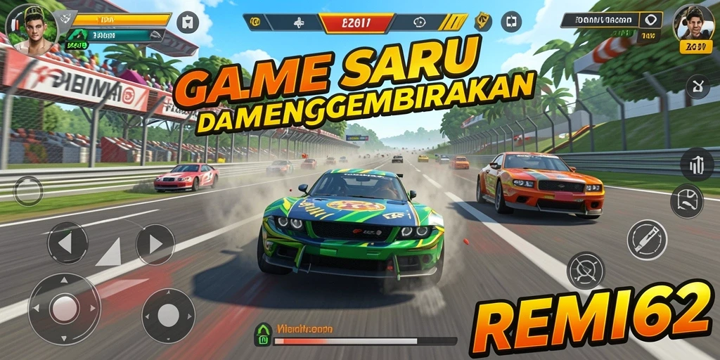 Gameplay balap yang menegangkan dan mengasyikkan.