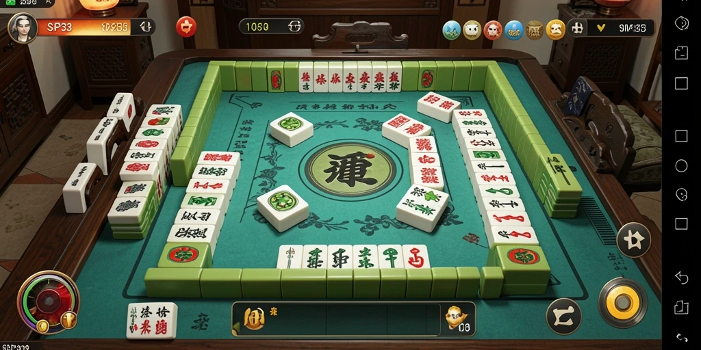 Screenshot gameplay SIP33 yang penuh aksi Mahjong.